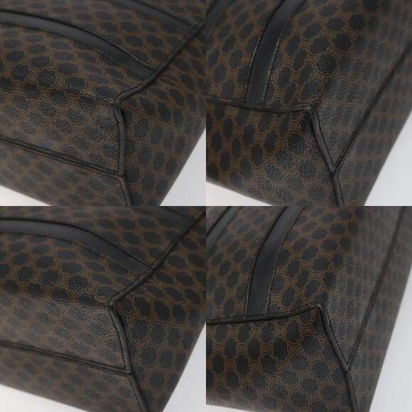 CELINE Macadam Canvas Hand Bag Pvc Leather Black - Picture 10 of 13